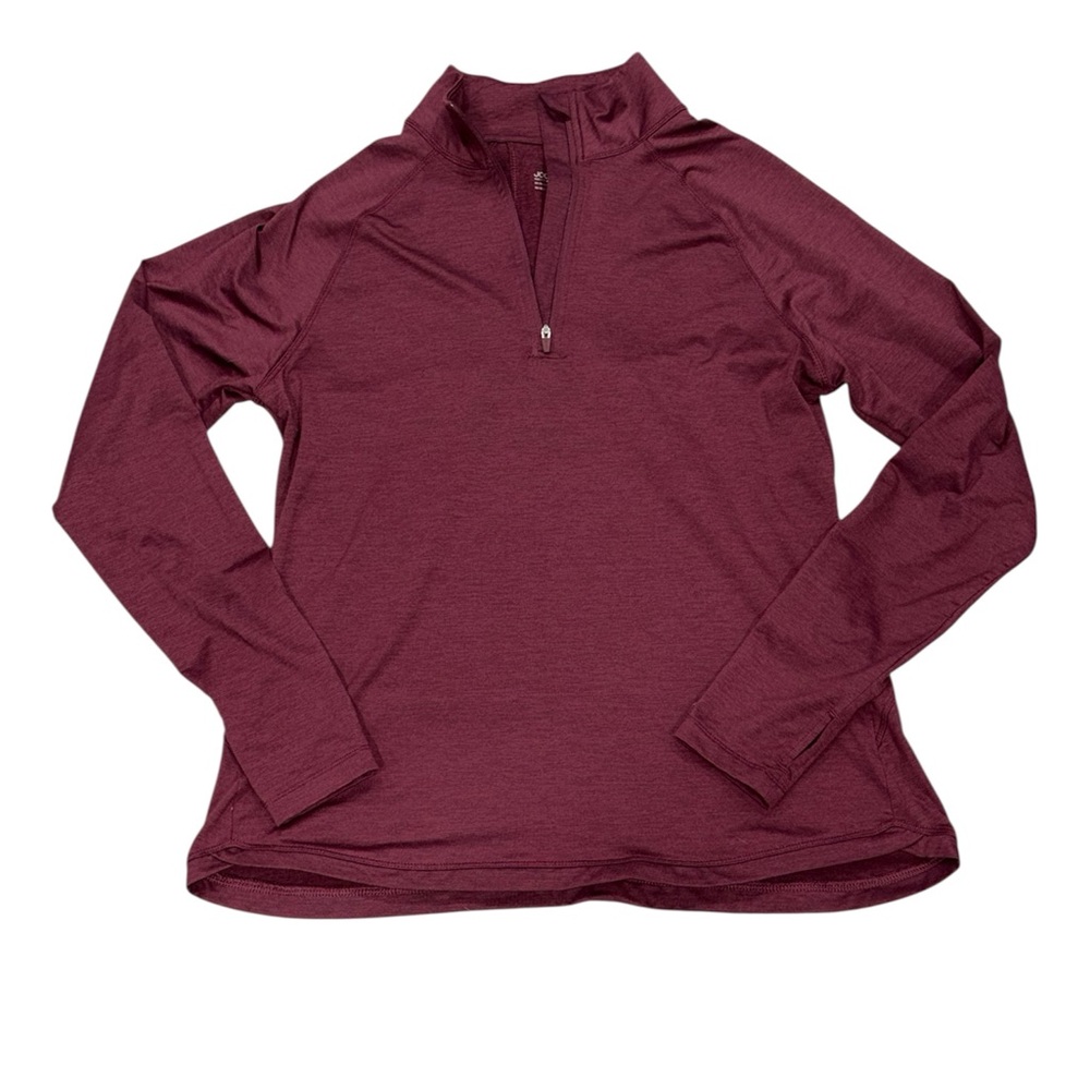 Jockey Women's Maroon Half-Zip Performance Pullover Size Medium